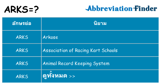 อะไรไม่ arks ถึง