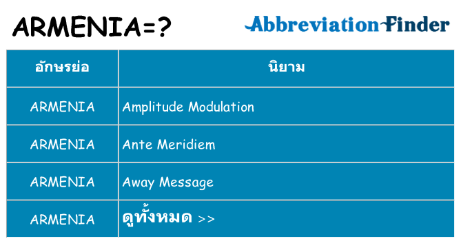 อะไรไม่ armenia ถึง