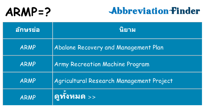 อะไรไม่ armp ถึง