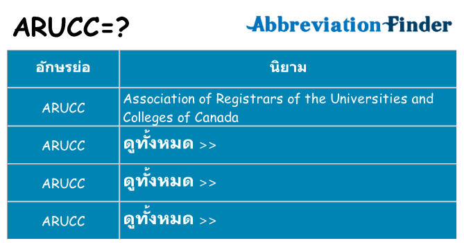 อะไรไม่ arucc ถึง