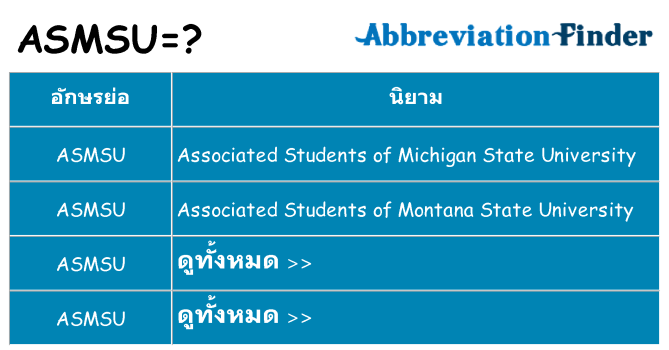 อะไรไม่ asmsu ถึง