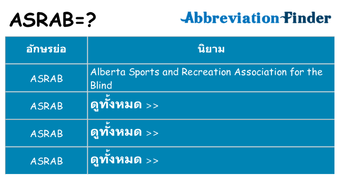 อะไรไม่ asrab ถึง