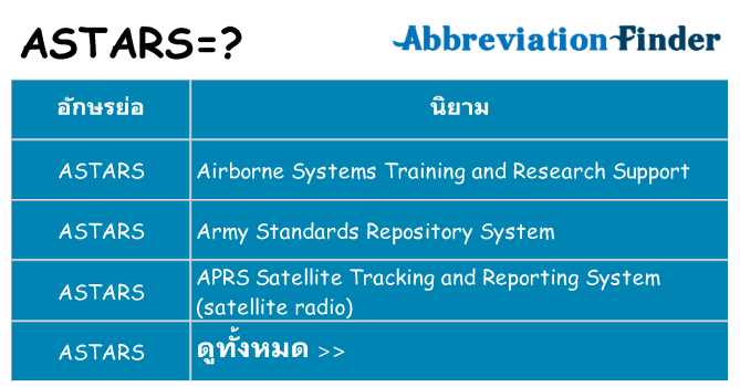 อะไรไม่ astars ถึง