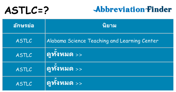 อะไรไม่ astlc ถึง