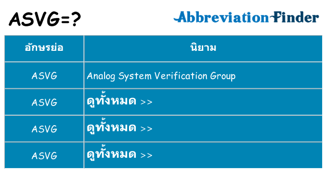 อะไรไม่ asvg ถึง