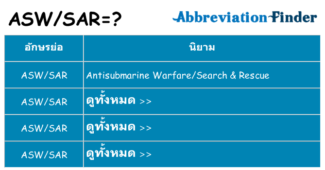 อะไรไม่ aswsar ถึง