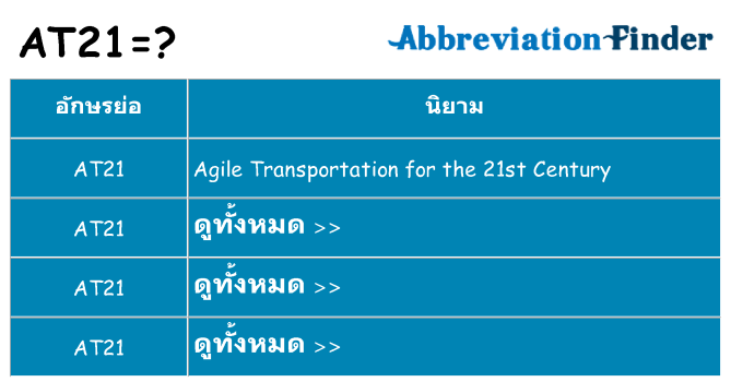 อะไรไม่ at21 ถึง