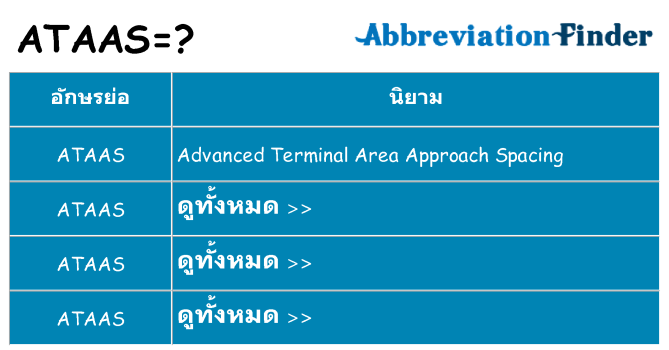 อะไรไม่ ataas ถึง