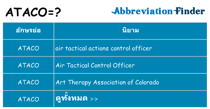 อะไรไม่ ataco ถึง