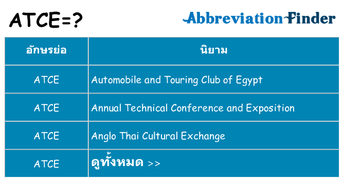 อะไรไม่ atce ถึง