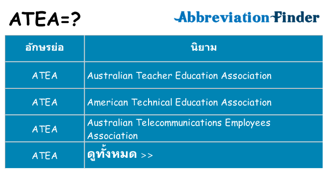 อะไรไม่ atea ถึง