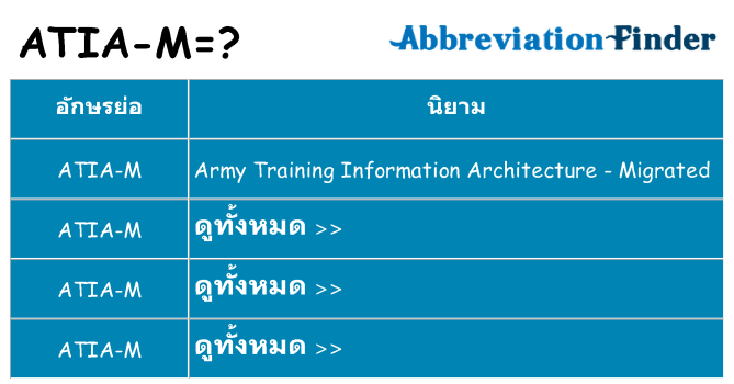 อะไรไม่ atia-m ถึง