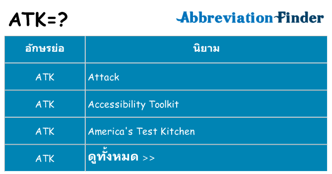 อะไรไม่ atk ถึง