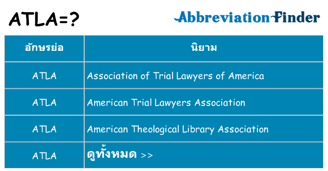 อะไรไม่ atla ถึง