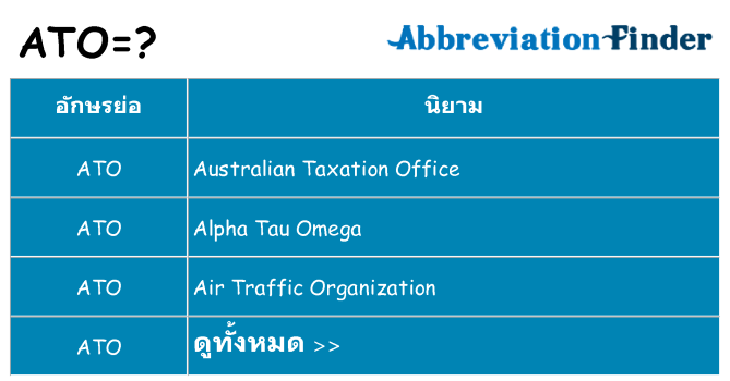 อะไรไม่ ato ถึง
