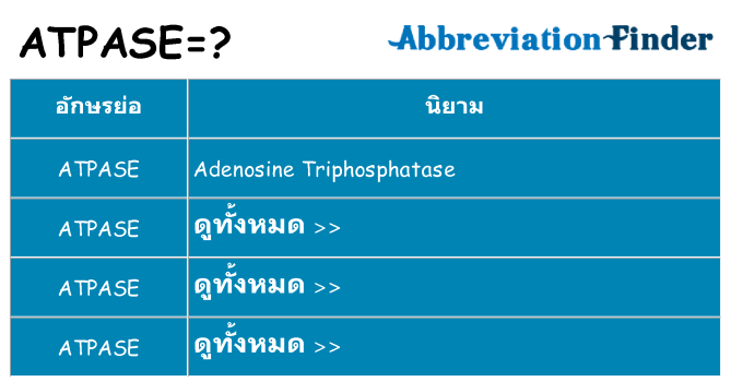 อะไรไม่ atpase ถึง