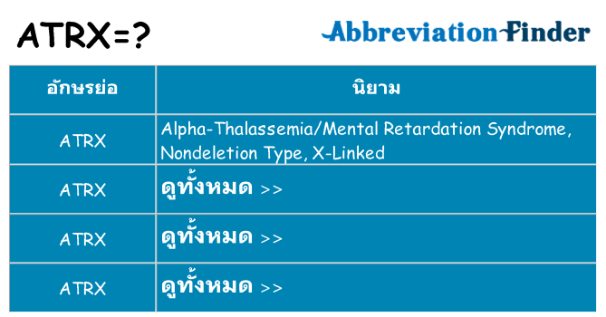 อะไรไม่ atrx ถึง