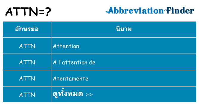 อะไรไม่ attn ถึง