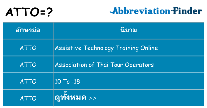 อะไรไม่ atto ถึง