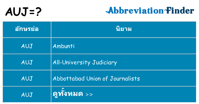 อะไรไม่ auj ถึง