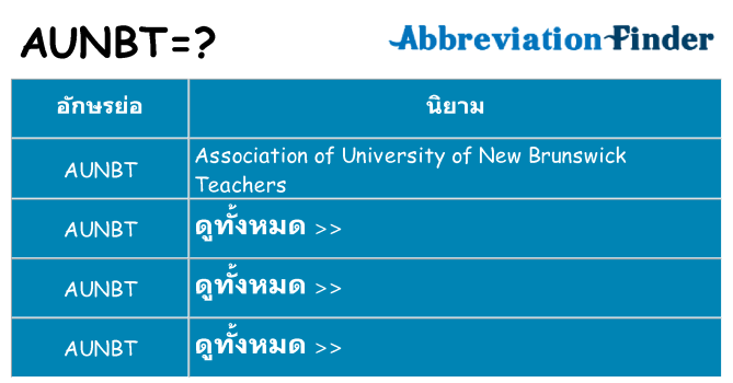 อะไรไม่ aunbt ถึง