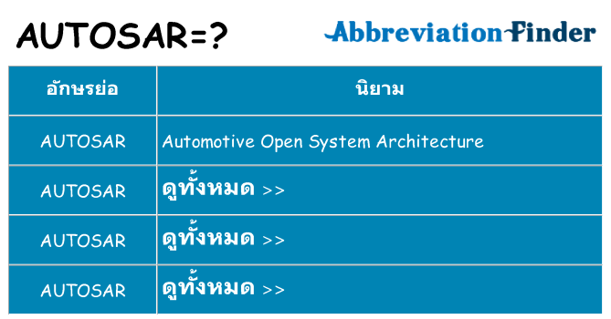 อะไรไม่ autosar ถึง