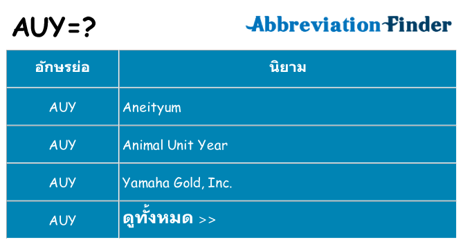 อะไรไม่ auy ถึง