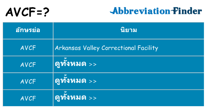 อะไรไม่ avcf ถึง