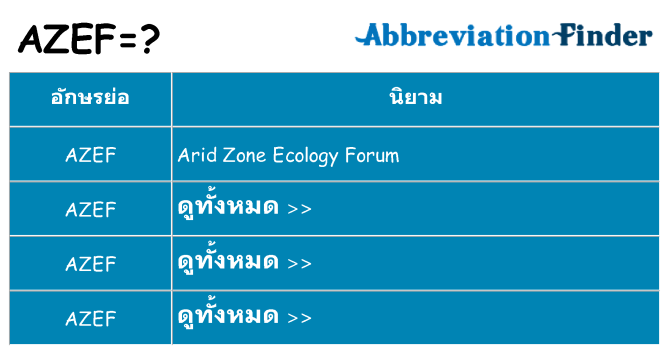 อะไรไม่ azef ถึง