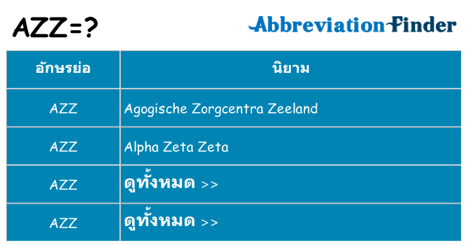 อะไรไม่ azz ถึง