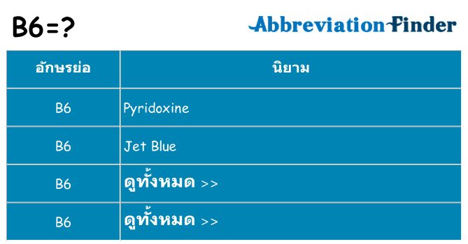 อะไรไม่ b6 ถึง