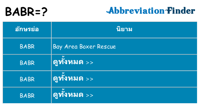 อะไรไม่ babr ถึง