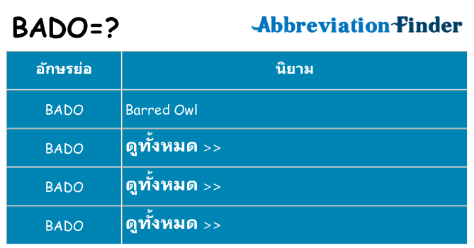 อะไรไม่ bado ถึง