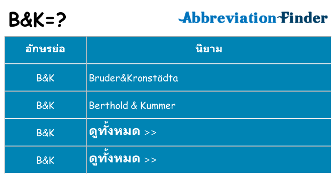 อะไรไม่ bk ถึง