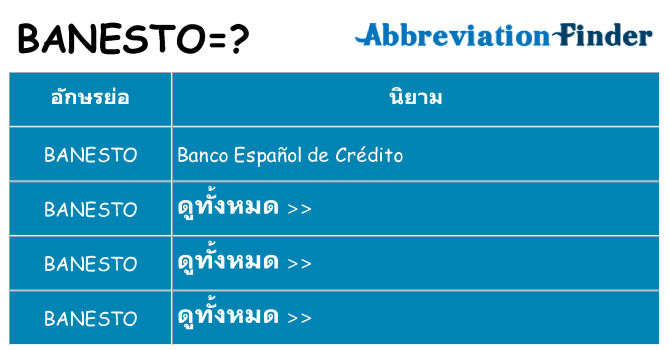 อะไรไม่ banesto ถึง