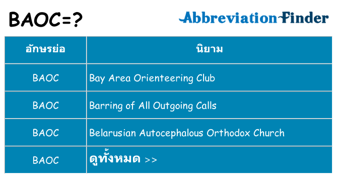 อะไรไม่ baoc ถึง