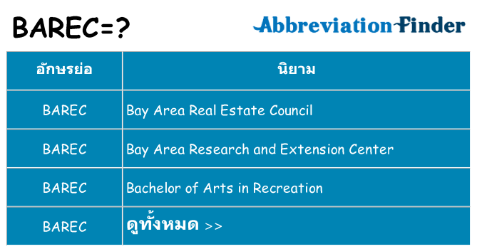 อะไรไม่ barec ถึง
