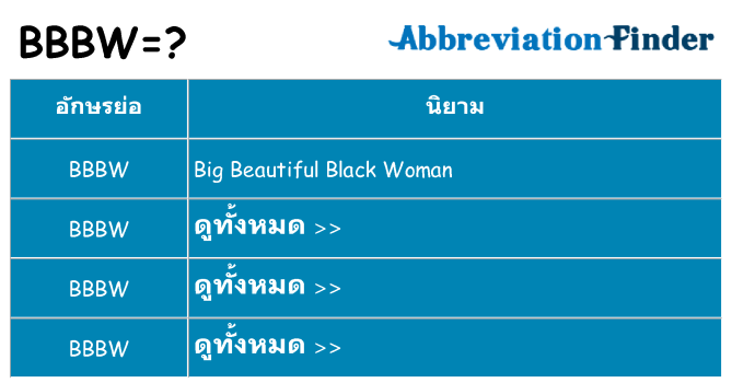 อะไรไม่ bbbw ถึง