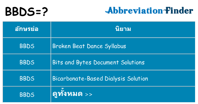 อะไรไม่ bbds ถึง