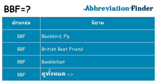 อะไรไม่ bbf ถึง