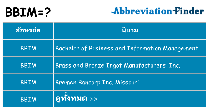 อะไรไม่ bbim ถึง