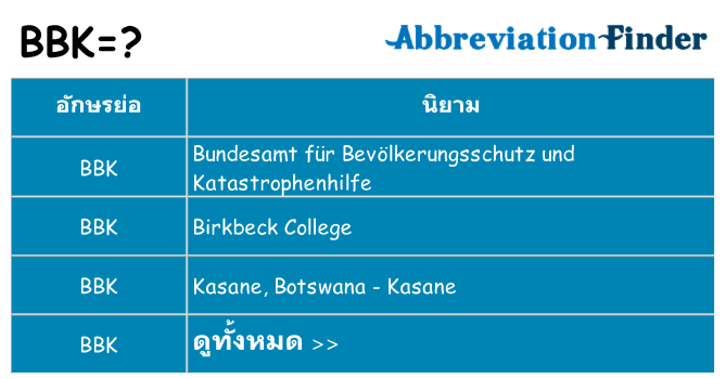 อะไรไม่ bbk ถึง