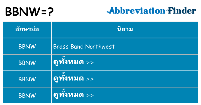 อะไรไม่ bbnw ถึง