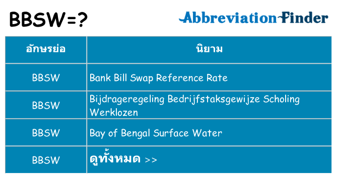 อะไรไม่ bbsw ถึง