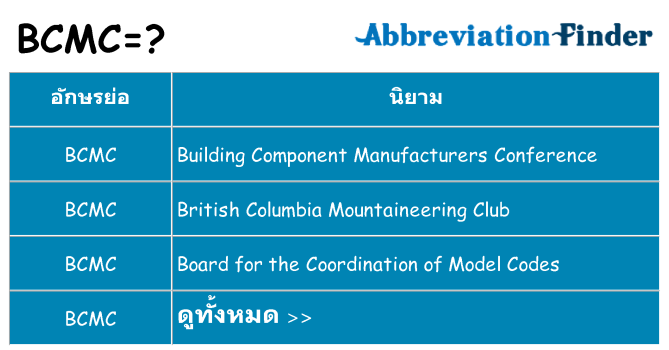 อะไรไม่ bcmc ถึง