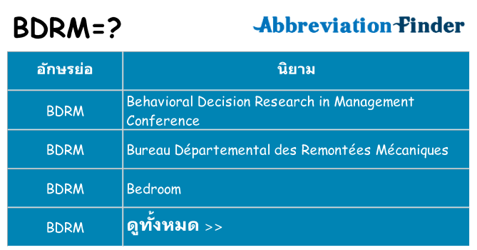 อะไรไม่ bdrm ถึง