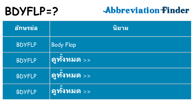 อะไรไม่ bdyflp ถึง