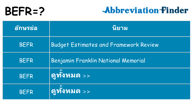 อะไรไม่ befr ถึง