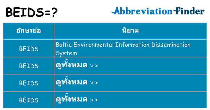 อะไรไม่ beids ถึง