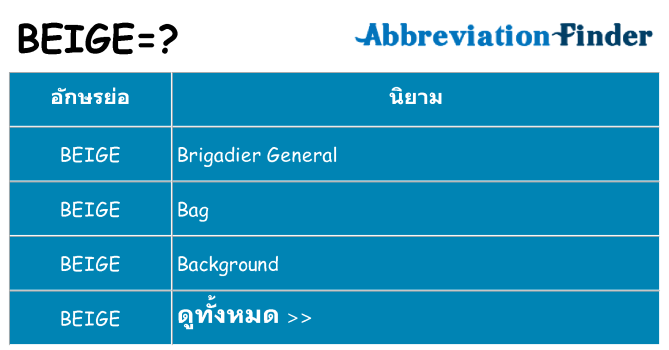 อะไรไม่ beige ถึง